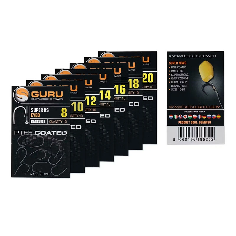 Guru Super XS Barbless Eyed Hooks